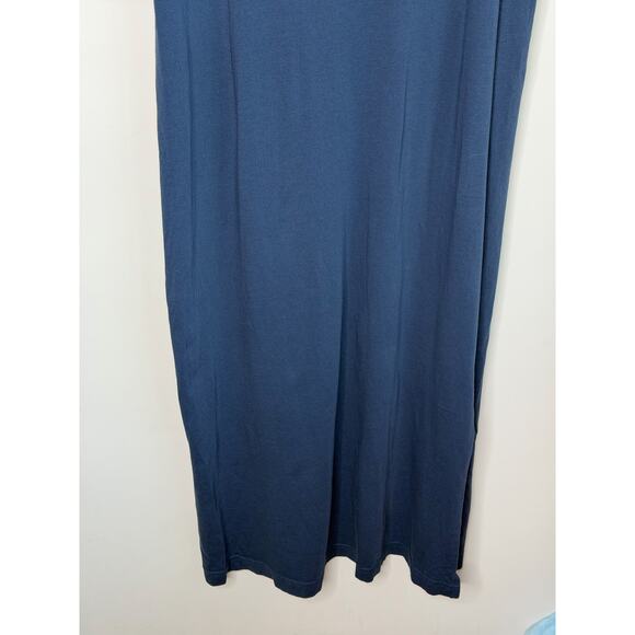 Pact Organic Cotton Sleeveless Scoop Neck Midi Tank Dress Blue Women's Large - Picture 3 of 10